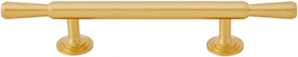 Premium Brass Cupboard Handles & Drawer Pulls - 96mm Hole Center, Solid Aluminum Brass & Stainless Steel Cabinet Handles for Kitchen, Bathroom, Office & Wardrobe - Elegant Hardware Upgrade for Cabinets, Dressers & Furniture