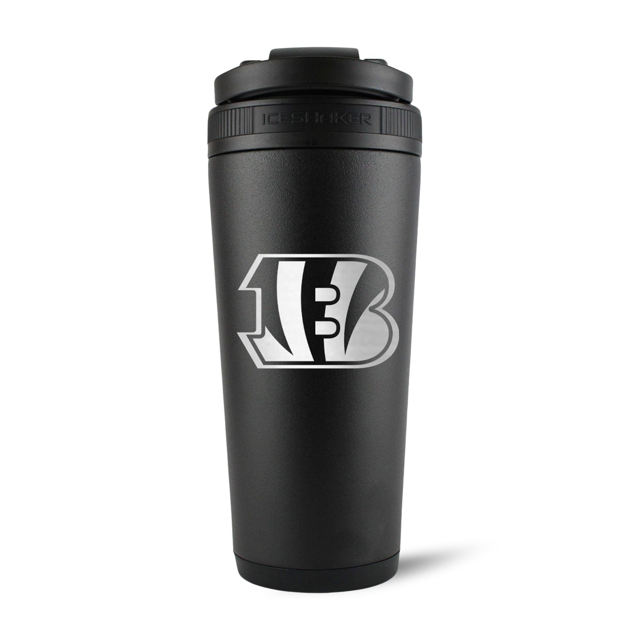 Officially Licensed Cincinnati Bengals 26oz Stainless Steel Insulated Tumbler with Lid & Straw - Black - Perfect for Game Day, Gym & Outdoor Activities