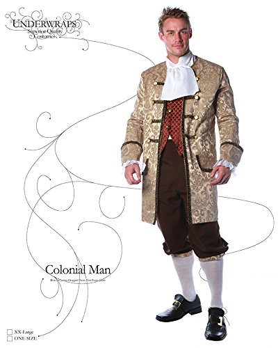 Underwraps Men's Plus-Size Colonial Costume - Historical Outfit for Renaissance Fairs, Halloween & Cosplay
