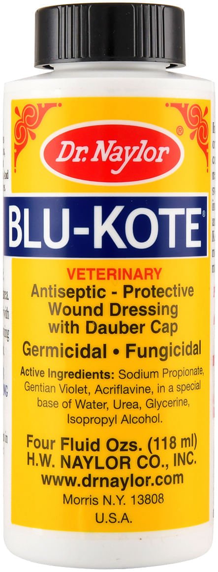 Dr. Naylor Blu Kote Antiseptic Protective Wound Dressing for Horses, Dogs & Pets - First Aid Treatment for Cuts, Scrapes & Skin Irritations - Ideal for Farm, Stable & Home Use