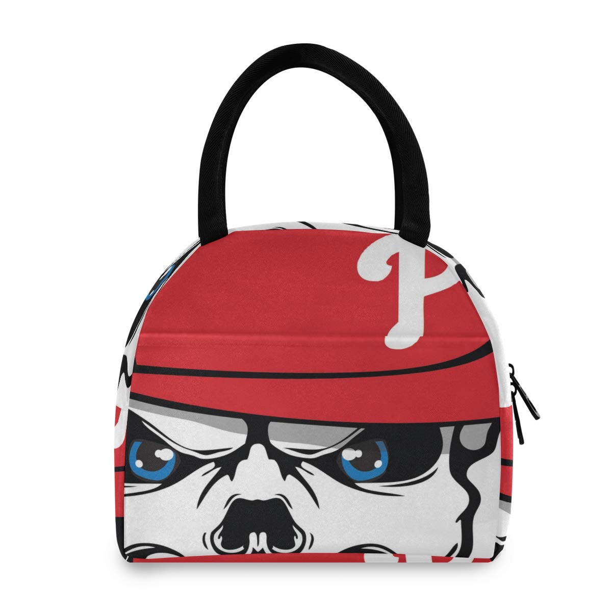 Phillies Vector Insulated Lunch Bag with Pocket - Reusable, Waterproof & Thermal Cooler Tote for Women & Men - Perfect for Work, School, Picnics & Outdoor Activities