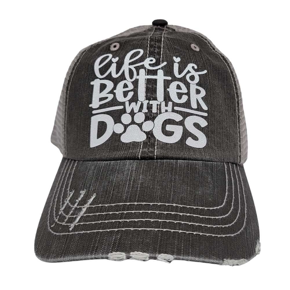 BHW Women's Dog Mom Trucker Hat - Adjustable Pet Lover Baseball Cap for Dog Owners - Perfect for Walking, Park Outings & Pet-Themed Events