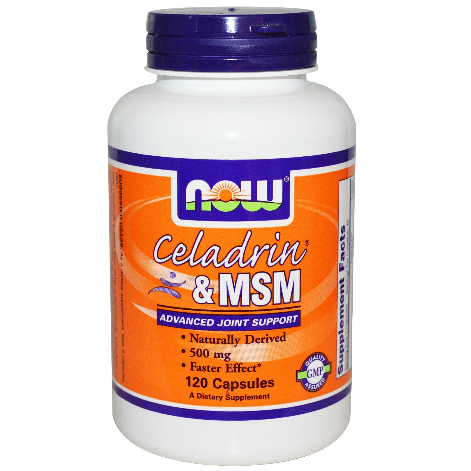 NOW Foods CELADRIN & MSM Joint Support Supplement - 120 Capsules (Pack of 4) for Joint Pain Relief & Mobility - Supports Healthy Joint Function for Active Lifestyles, Athletes & Seniors