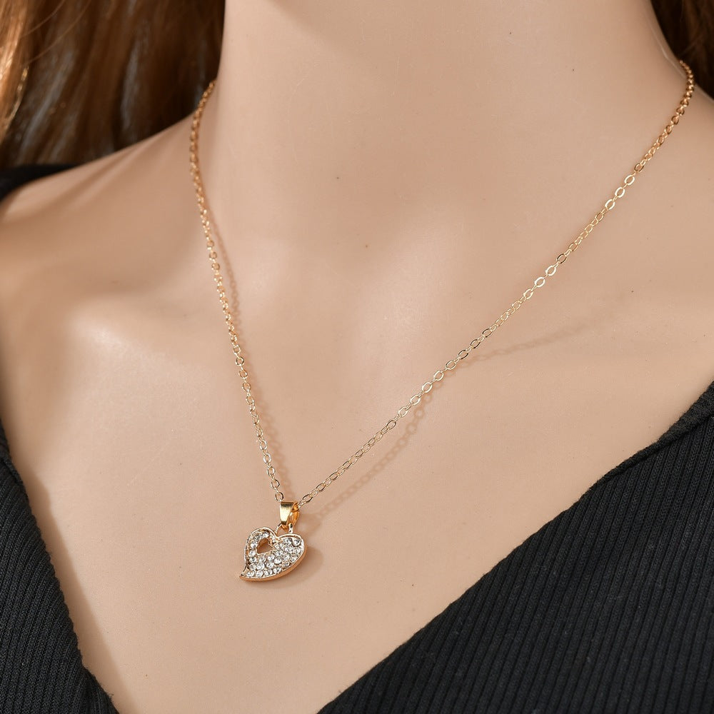 Elegant Love Jewelry Set for Women - Romantic Heart Necklace & Bracelet Gift Set - Perfect for Valentine's Day, Anniversary & Wedding Gifts