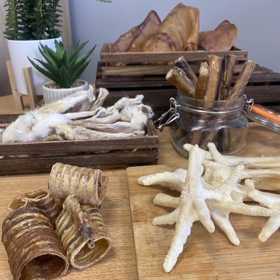 1kg Natural Beef Head Skin Dog Chews - High Protein, Grain-Free Dog Treats for Dental Health & Training - Perfect for Aggressive Chewers & Large Breeds