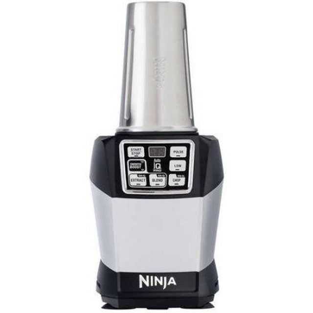 Nutri Ninja Auto iQ Compact Blender System with 2 Nutri Ninja Cups (BL490) - Perfect for Smoothies, Protein Shakes & Meal Prep at Home or Office