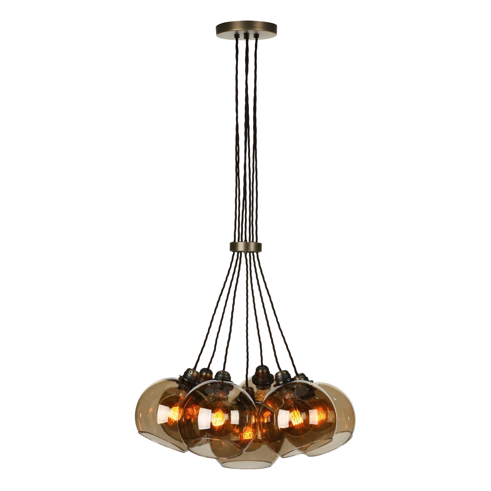 Apollo Seven Modern LED Pendant Light with E27 Socket in Multiple Finishes - Perfect for Dining Room, Kitchen Island & Living Room Lighting