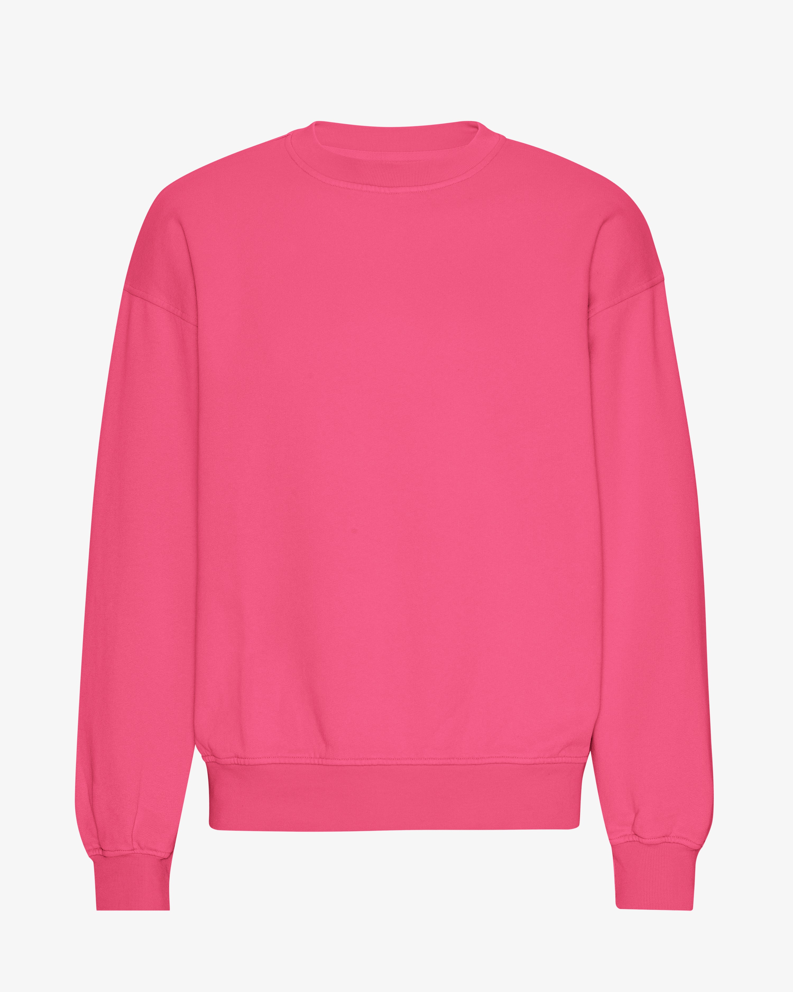 Organic Oversized Crewneck Sweatshirt - Bubblegum Pink | Soft & Comfortable Women's Loungewear for Casual Wear & Relaxing at Home