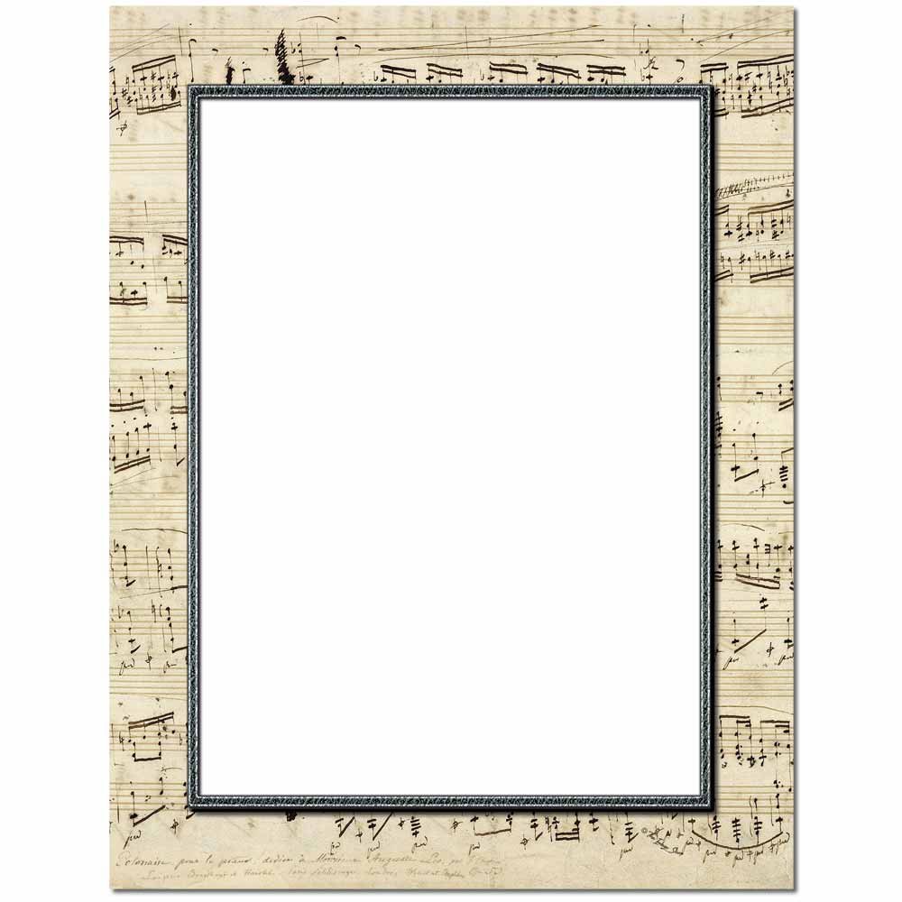 Premium Music-Themed Letterhead Paper - 100 Sheets for Laser & Inkjet Printers - Perfect for Band Flyers, Music Lessons & Composer Stationery