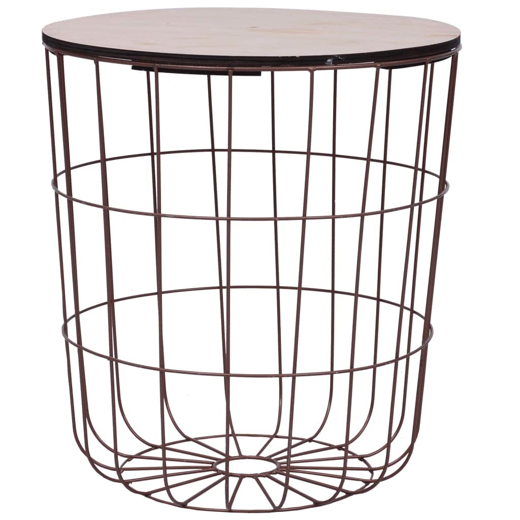 Modern Round Copper Coffee Table - 15.6