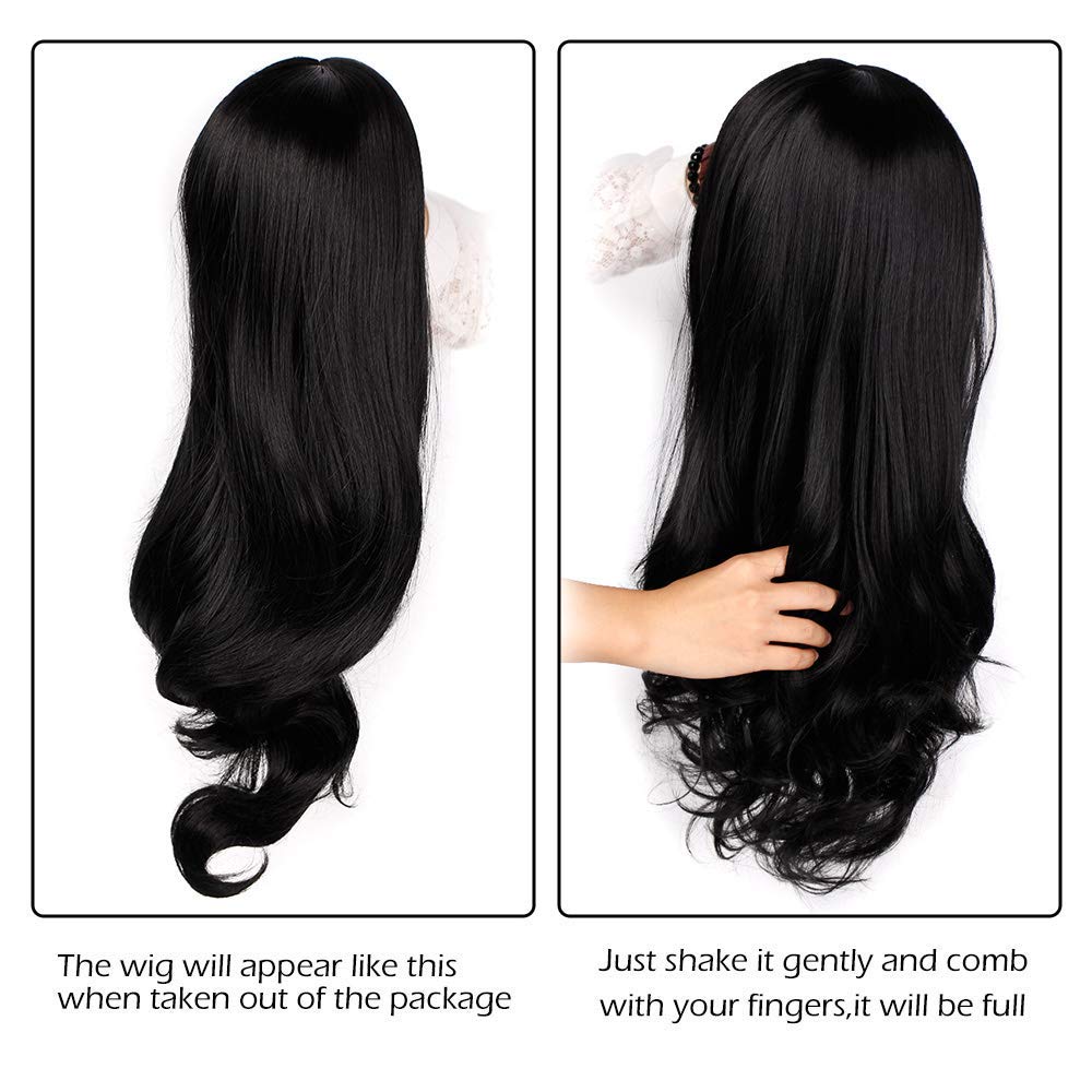 Assu Wavy Synthetic Full Head Hair Wig for Women - Long Heat Resistant Cosplay Wig with Natural Look (Includes 1 Wig + Wig Cap) | Perfect for Halloween, Parties, Costumes & Daily Fashion Styling