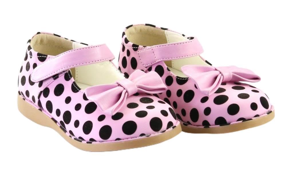 **The Doll Maker Girls' Polka Dot Mary Jane Shoes - Stylish & Comfortable Flats for School, Parties & Dress-Up**