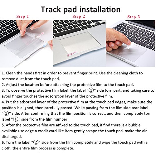 Se7enline 2-in-1 MacBook Track Pad Protector & Keyboard Cover - Compatible with MacBook Pro 13/15/17 Inch (Pre-2016) & All MacBook Air 13 Inch - Ultra Thin Clear Transparent Protective Film - Perfect for Work, Travel & Daily Use