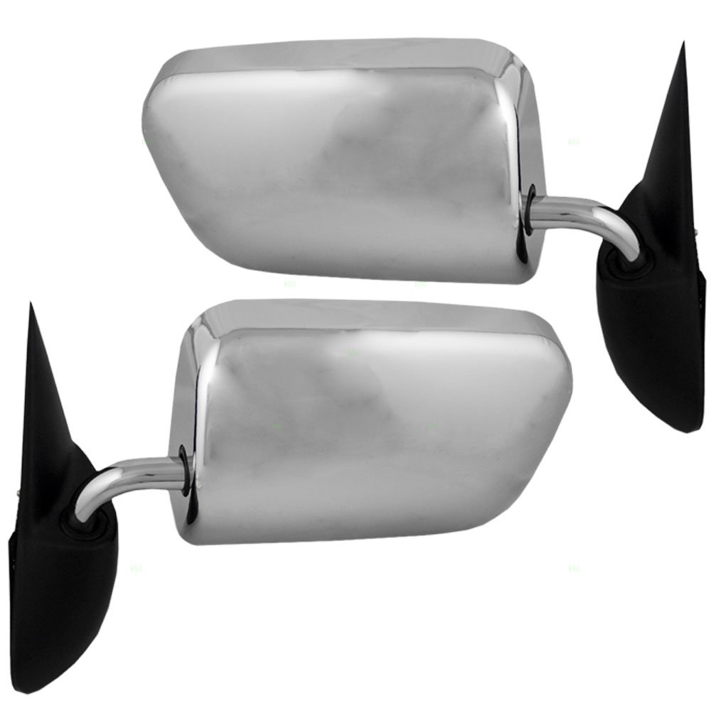 6x9 Standard Mount Chrome Manual Side View Mirrors - Replacement for Dodge Pickup Truck (Fits Models 55022241 & 55022240) | Driver & Passenger Mirrors | Durable Auto Accessories for Improved Road Visibility & Safe Driving