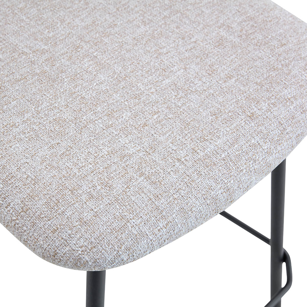 Anita Fabric Bar Stools Set of 2 - Modern Kitchen Counter Height Stools with Padded Seat & Metal Legs - Perfect for Breakfast Nook, Kitchen Island or Home Bar