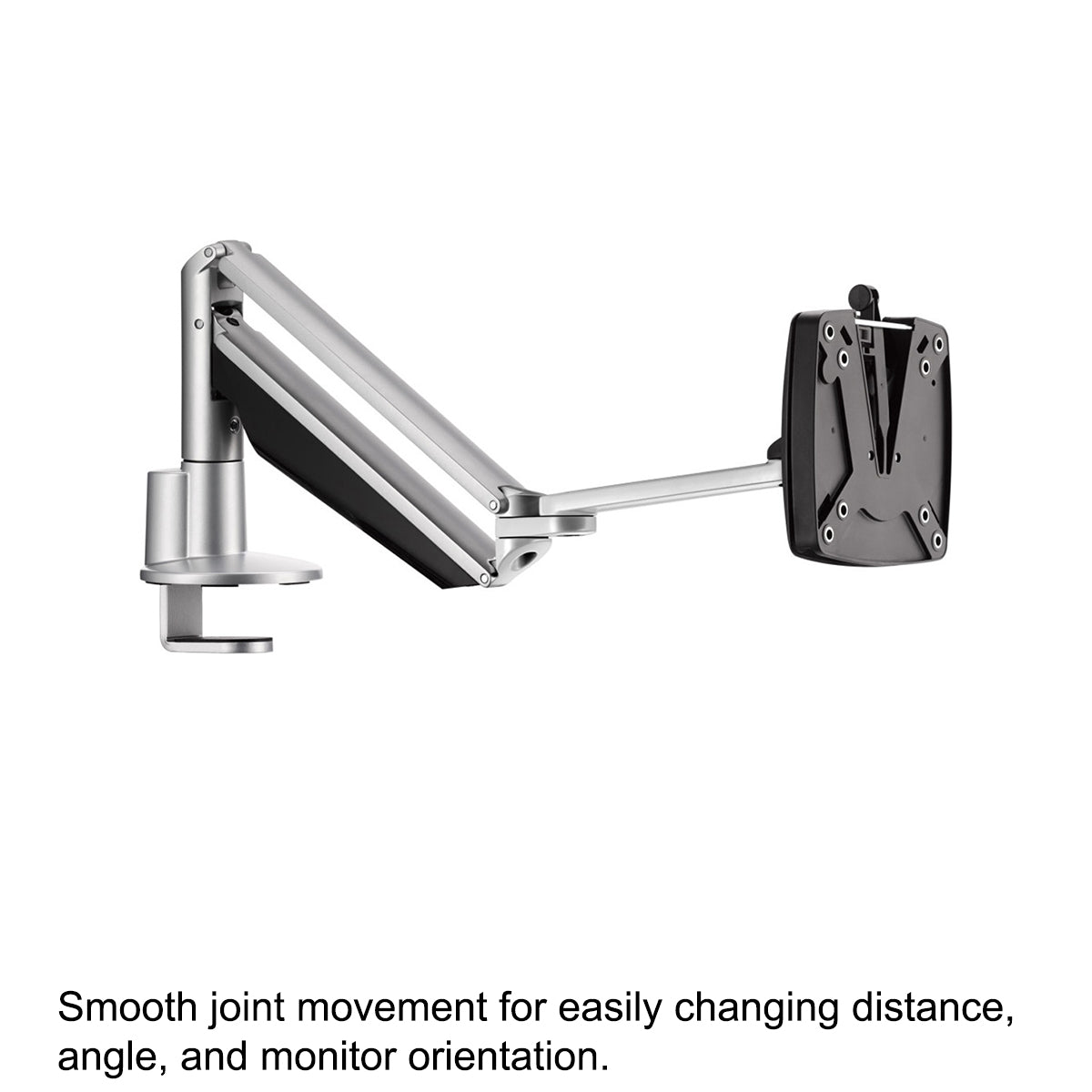 CLU Single Screen Deluxe Monitor Arm with Extended Reach - Heavy Duty Adjustable VESA Mount for 13-32