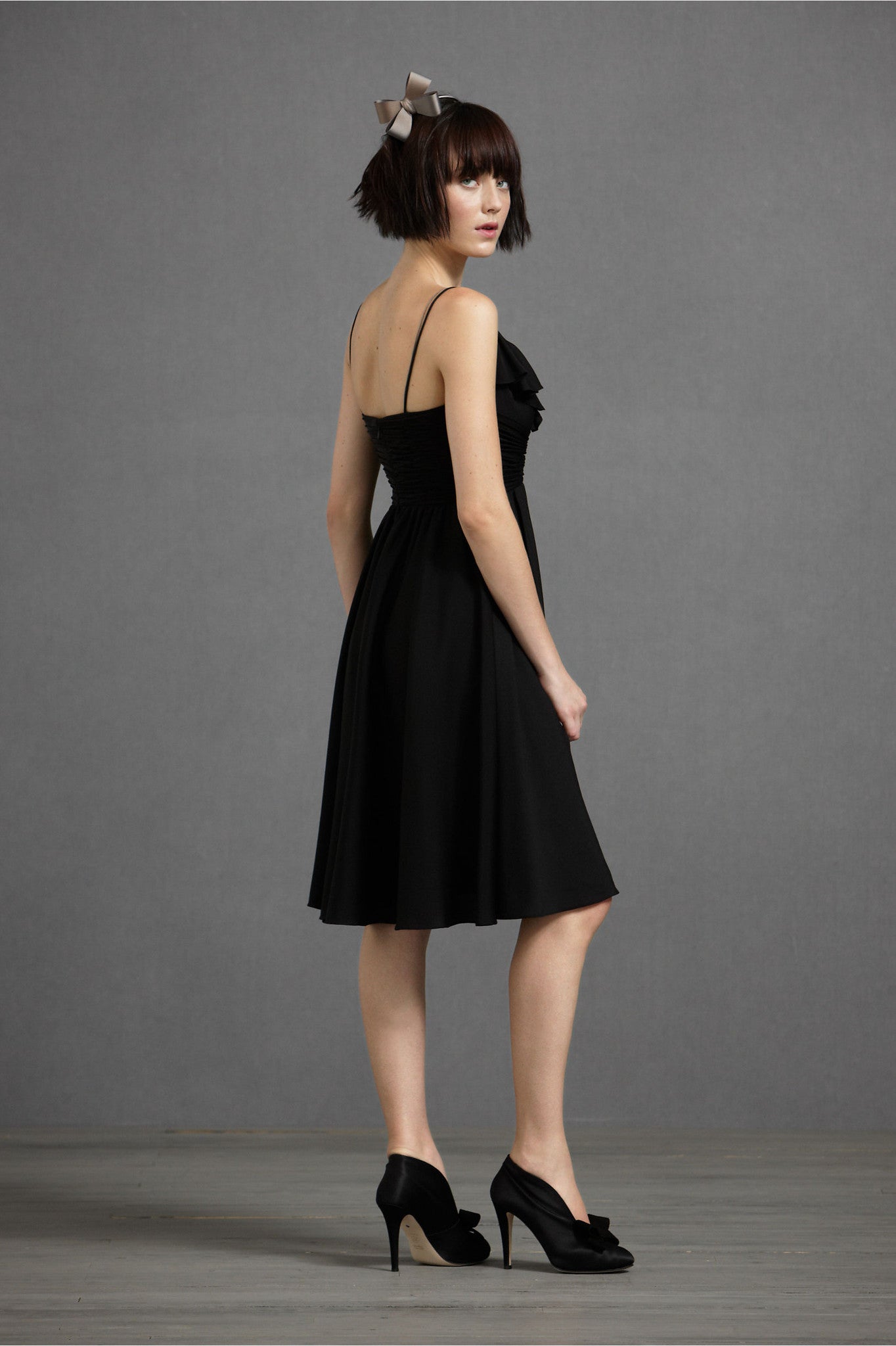 BHLDN Couplet Dress - Elegant Black Wedding Guest Dress for Bridal Shower, Cocktail Party & Formal Events