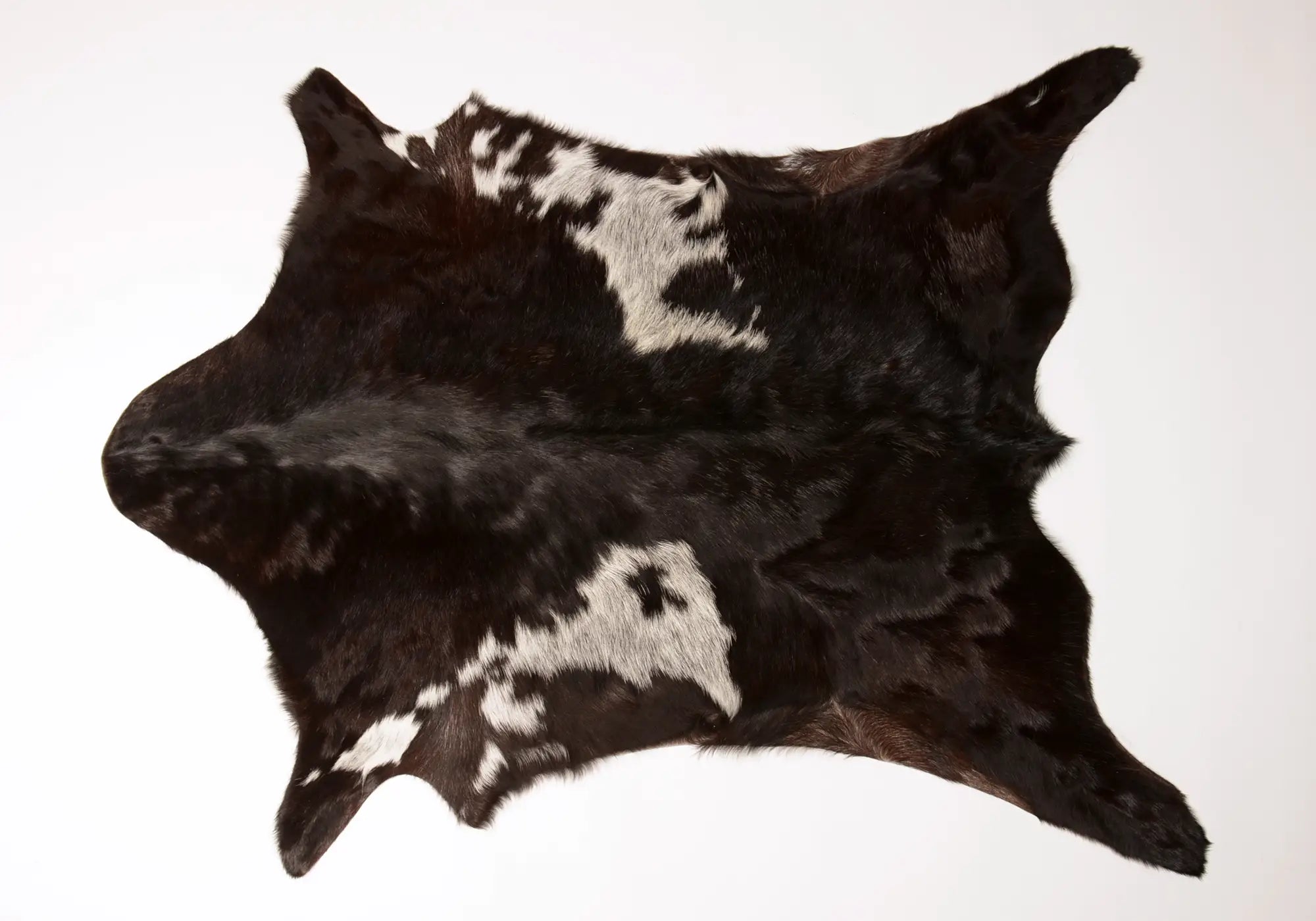 Premium 046 Natural Goat Skin Leather - Warm Black & White Color - Perfect for Winter Jackets, Gloves & Home Decor Accessories