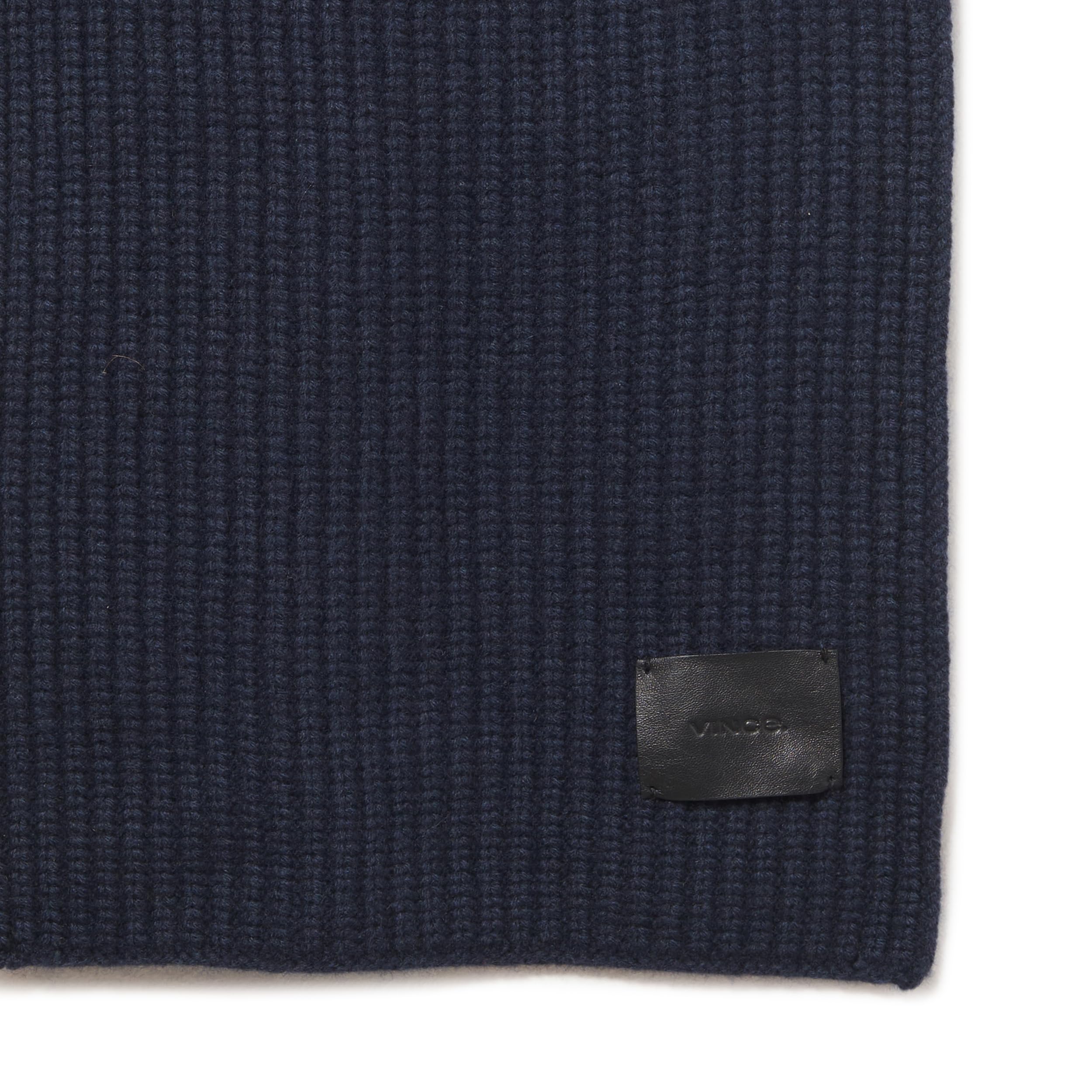 Vince Men's Cashmere Blend Shaker Stitch Rib Knit Scarf - Soft Winter Accessory for Cold Weather & Stylish Outfits