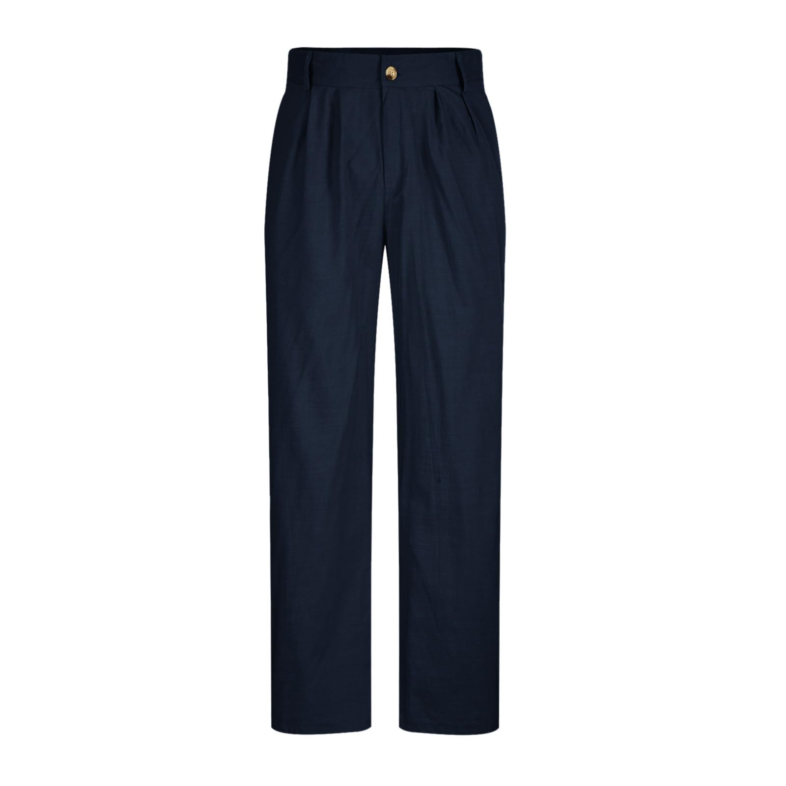 Men's Pleated Dress Pants - Straight Leg Business Office Pants with Pockets | Formal & Casual Wear for Work, Weddings & Professional Events