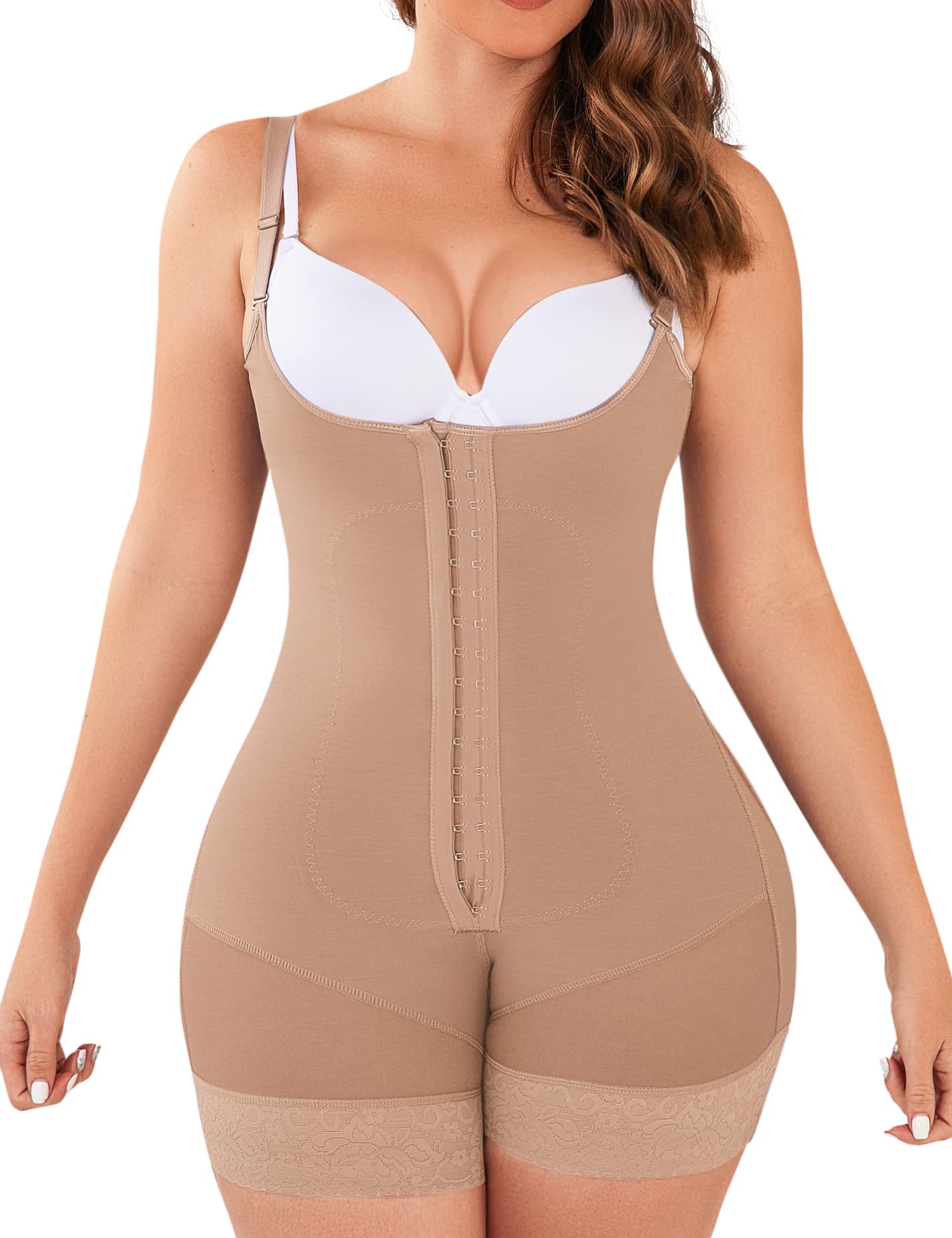 NuvoFit LadySlim Colombian Shapewear for Women - Postpartum Waist Trainer & Butt Lifting Fajas Reductoras - Slimming Body Shaper for Everyday Wear & Special Occasions