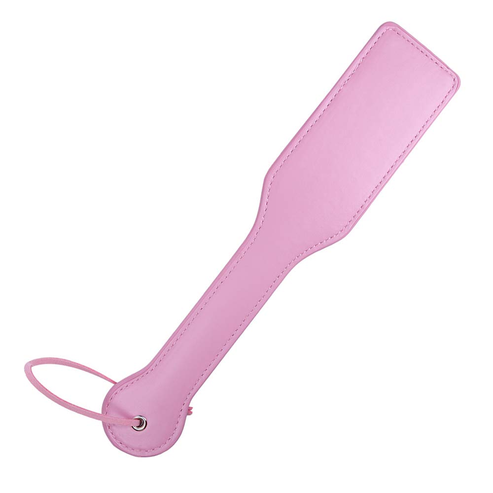 XOXO Spanking Paddle for Adults - 12.8 Inch BDSM Faux Leather Spanking Toy in Pink | Sensual Play, Couples Bonding & Kinky Fun for Bedroom Use