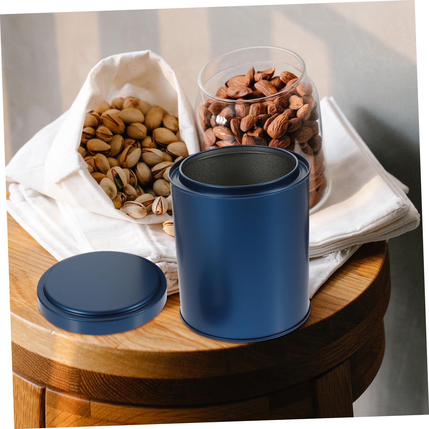 Operitacx Airtight Tea Storage Canister - Tinplate Tea Canister with Seal, Multi-Functional Household Tea Container for Loose Leaf Tea, Coffee, Sugar & Spices - Perfect for Kitchen, Pantry & Office Use