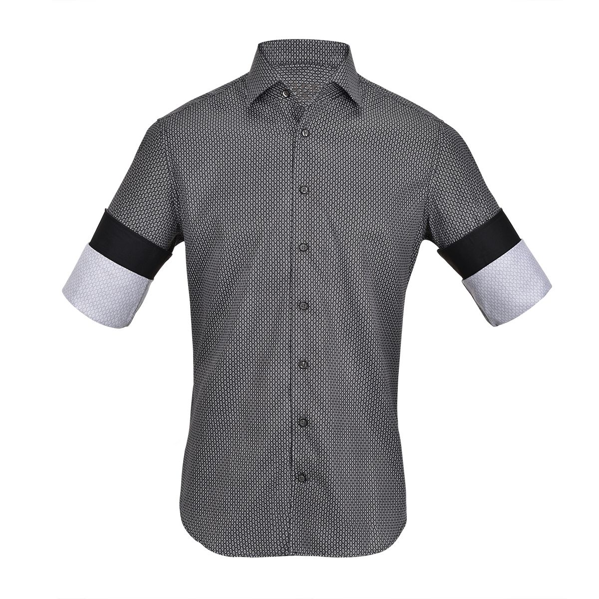 CMW555R Men's Black Casual Cotton Shirt - Stylish & Comfortable for Everyday Wear, Office, and Outdoor Activities