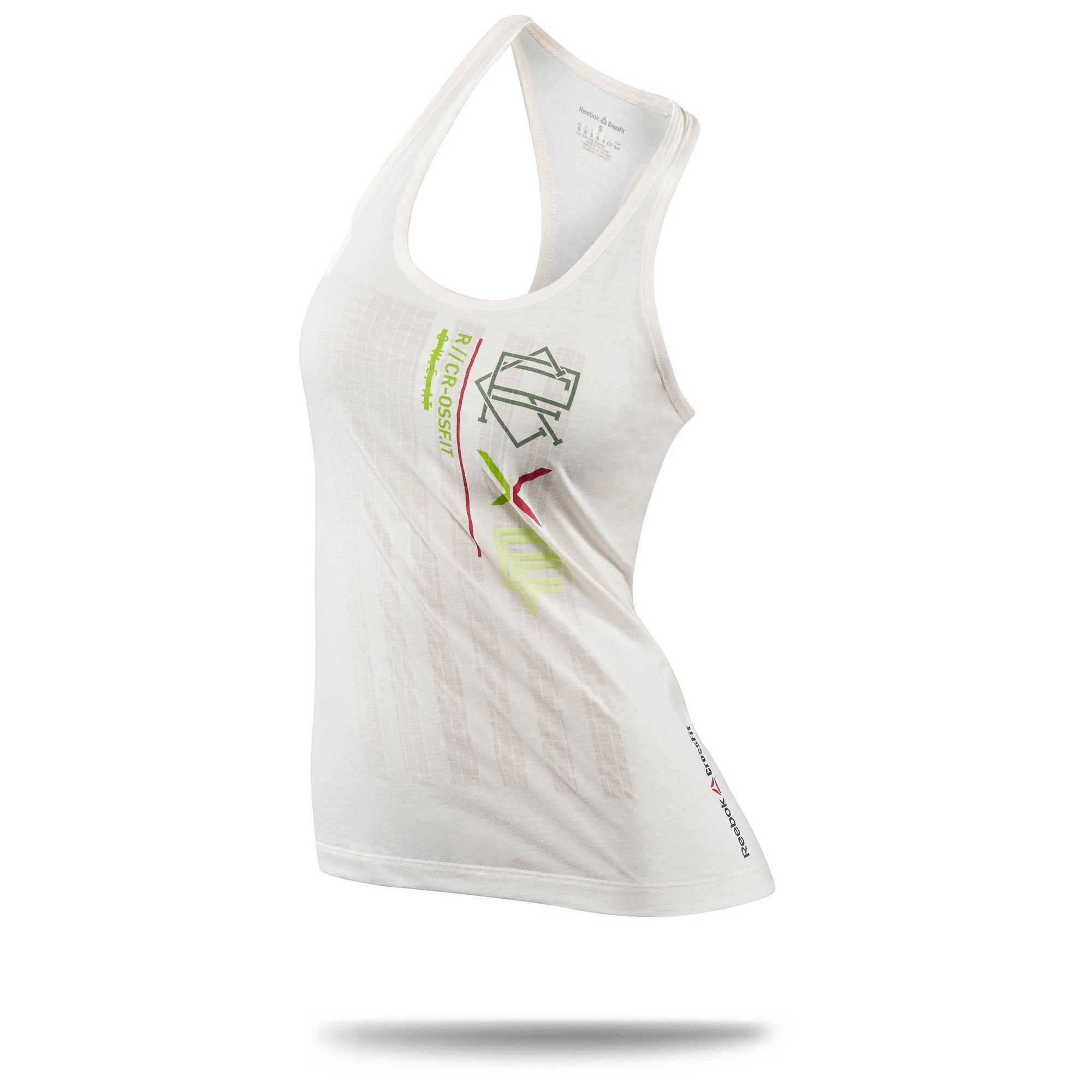 Reebok Women's CrossFit Burnout Training Tank Top - Breathable Workout Shirt for High-Intensity Training, Gym & Fitness - Size Medium (Chalk Color) - Perfect for CrossFit, HIIT & Weightlifting Sessions