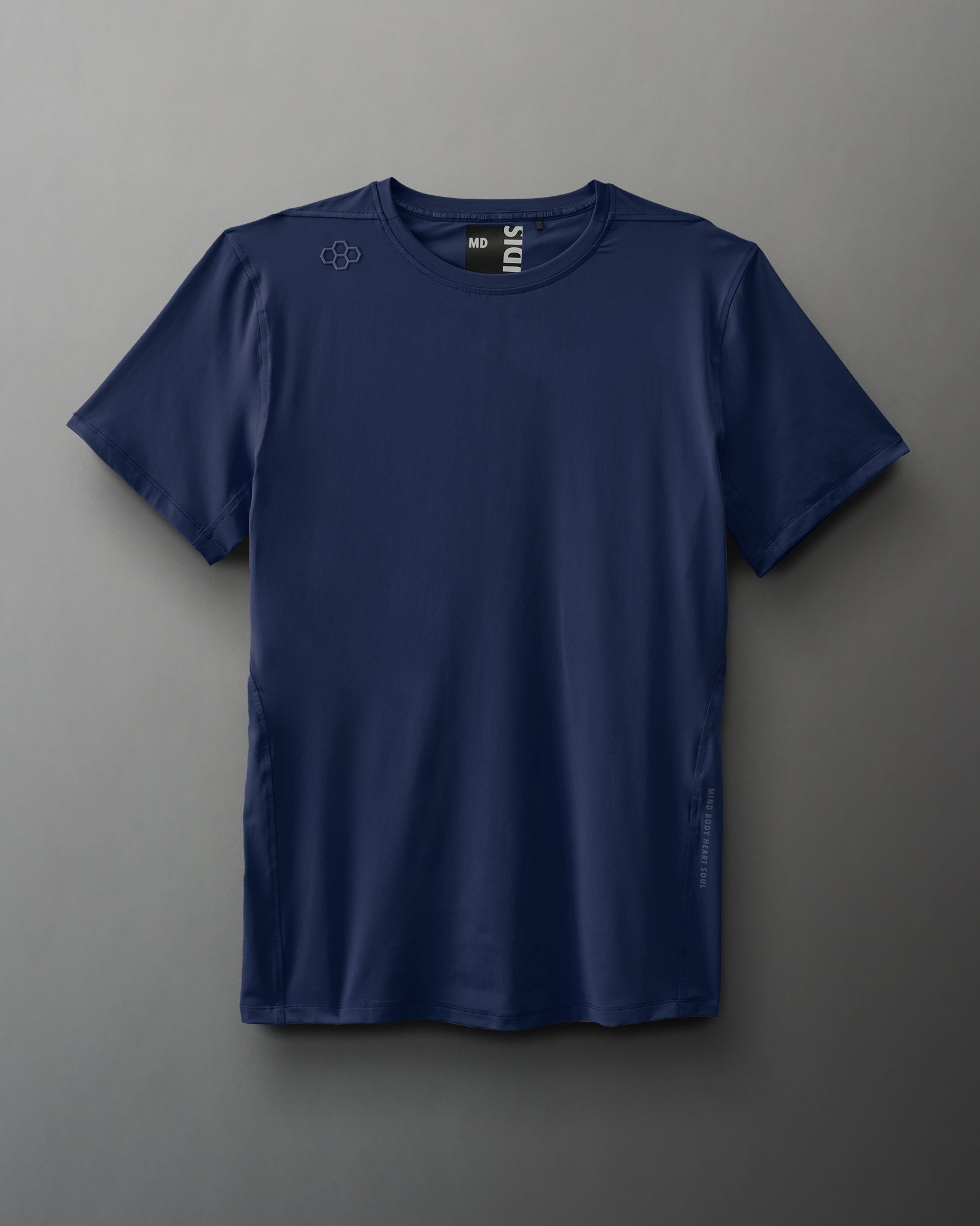 RUDIS Performance T-Shirt for Men & Women - Breathable, Moisture-Wicking Athletic Shirt - Navy Blue - Ideal for Gym, Running & Workout