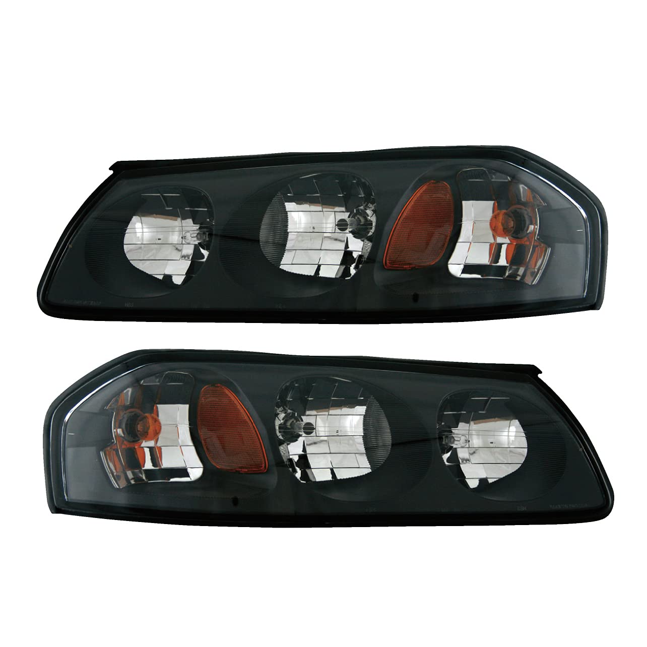 04-05 Chevy Impala Headlights Pair Set - Driver & Passenger Side Replacement Lamps - High Performance Lighting for Night Driving & Road Safety