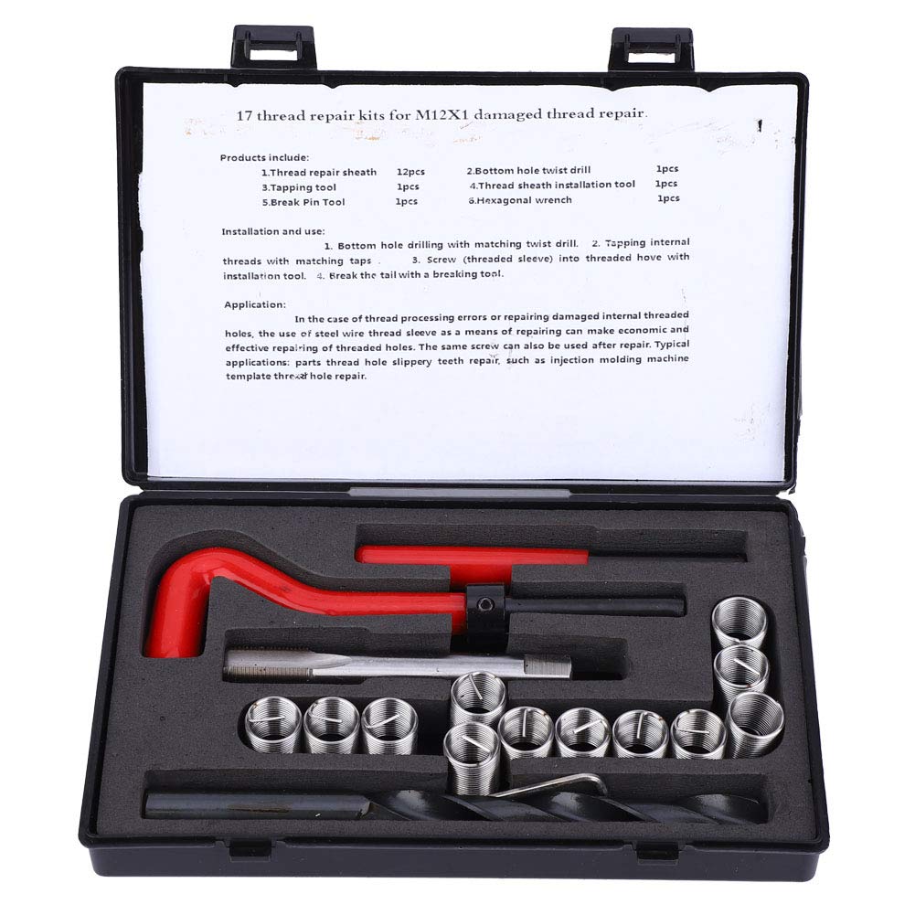 High Strength Stainless Steel Thread Repair Kit - Durable Auto Parts & Microwave Communication Equipment Repair Tool for Radiators, Engine Blocks, and Industrial Machinery