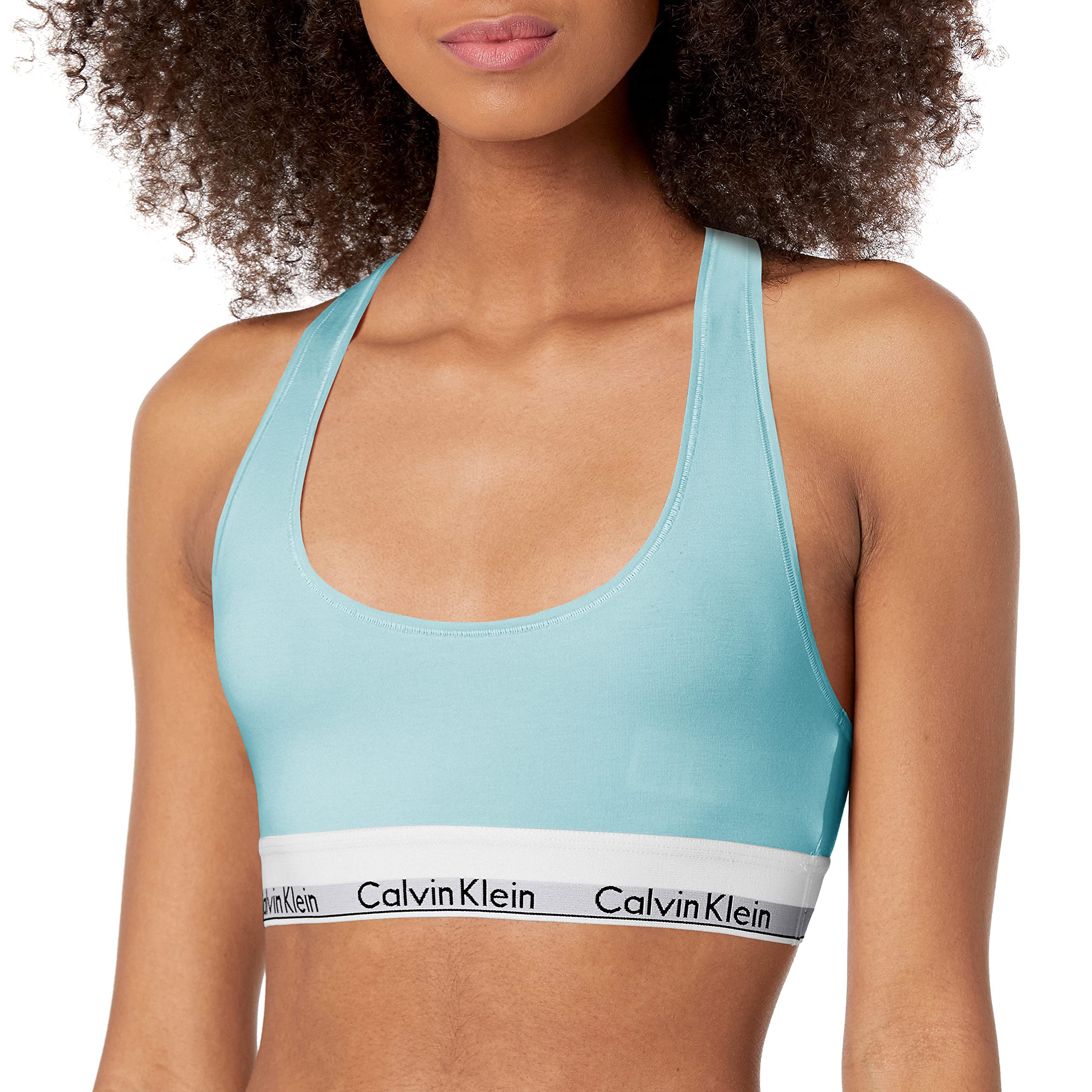 Calvin Klein Women's Modern Cotton Unlined Wireless Bralette - Comfortable Seamless Lounge Bra for Yoga, Sleep & Everyday Wear