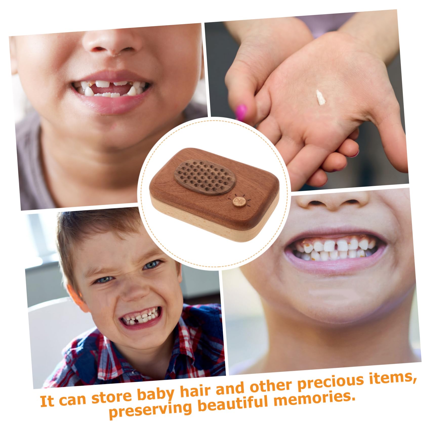 Wooden Baby Teeth Keepsake Box - First Tooth Holder for Newborns & Kids | Fairy-Themed Deciduous Tooth Storage Case | Perfect for First Lost Tooth Collection & Childhood Memory Preservation