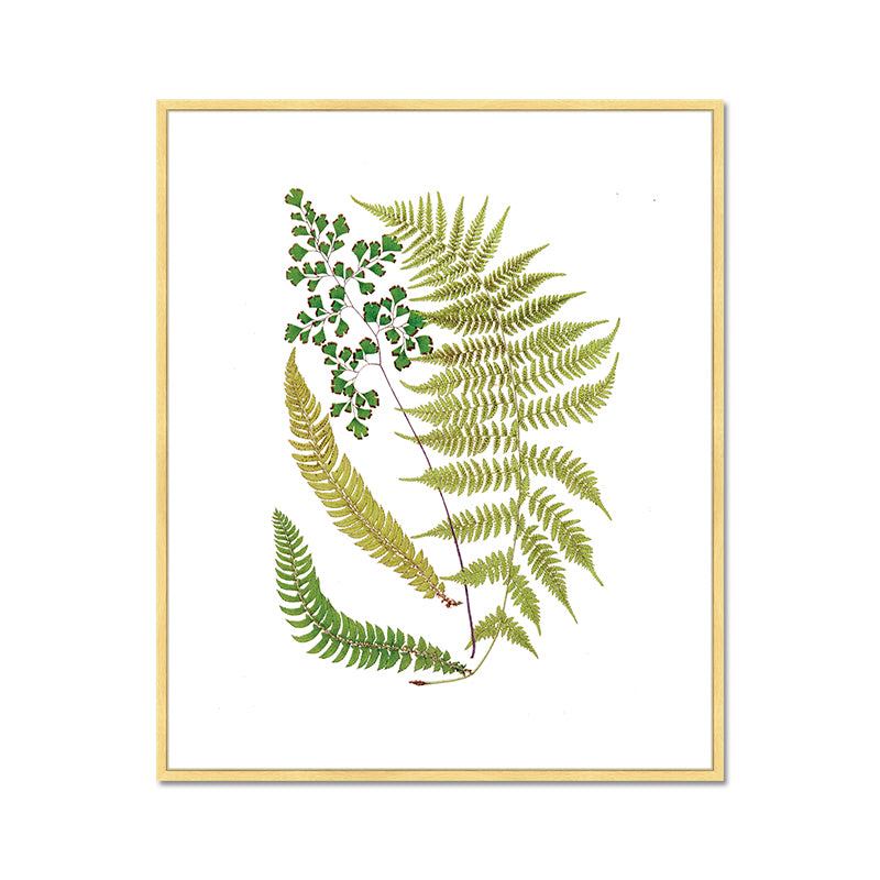 Green Leaves Canvas Print - Modern Plant Art with Floater Frame - Perfect for Living Room, Bedroom & Office Wall Decor