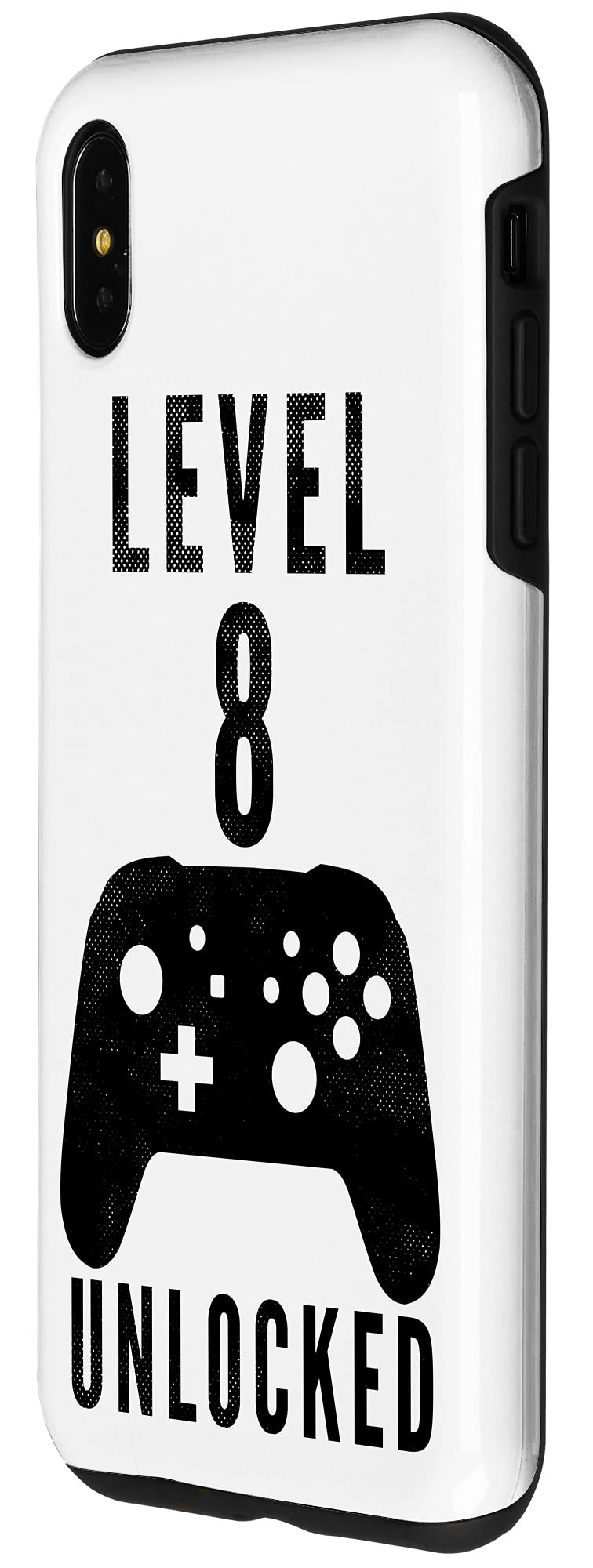 iPhone XS Max Gaming Case - 8th Birthday Gift for Gamers, Level 8 Unlocked Controller Compatible Case - Perfect for Mobile Gaming & eSports Tournaments