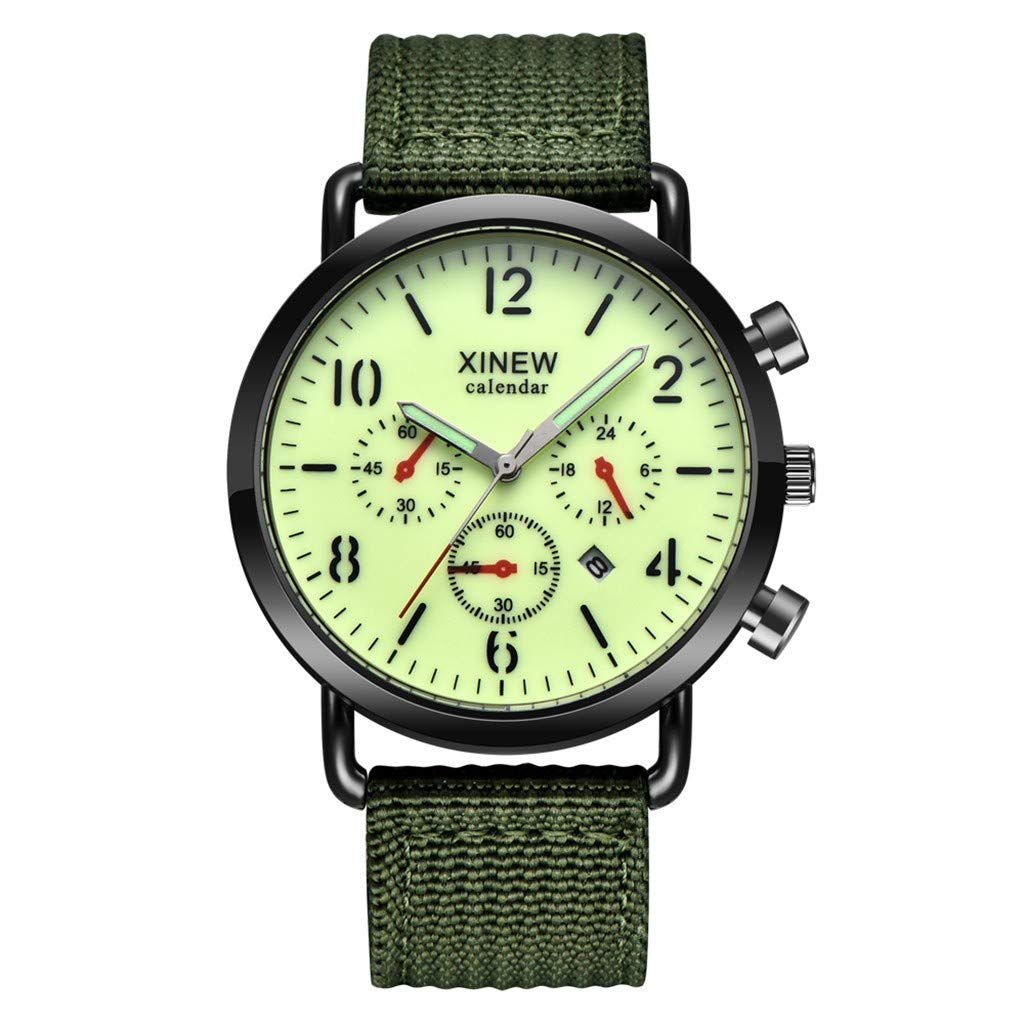 Men's Digital Sports Watch with Quartz Movement & Nylon Strap - Waterproof, Calendar, LED Display - Perfect for Running, Hiking, Gym & Outdoor Activities