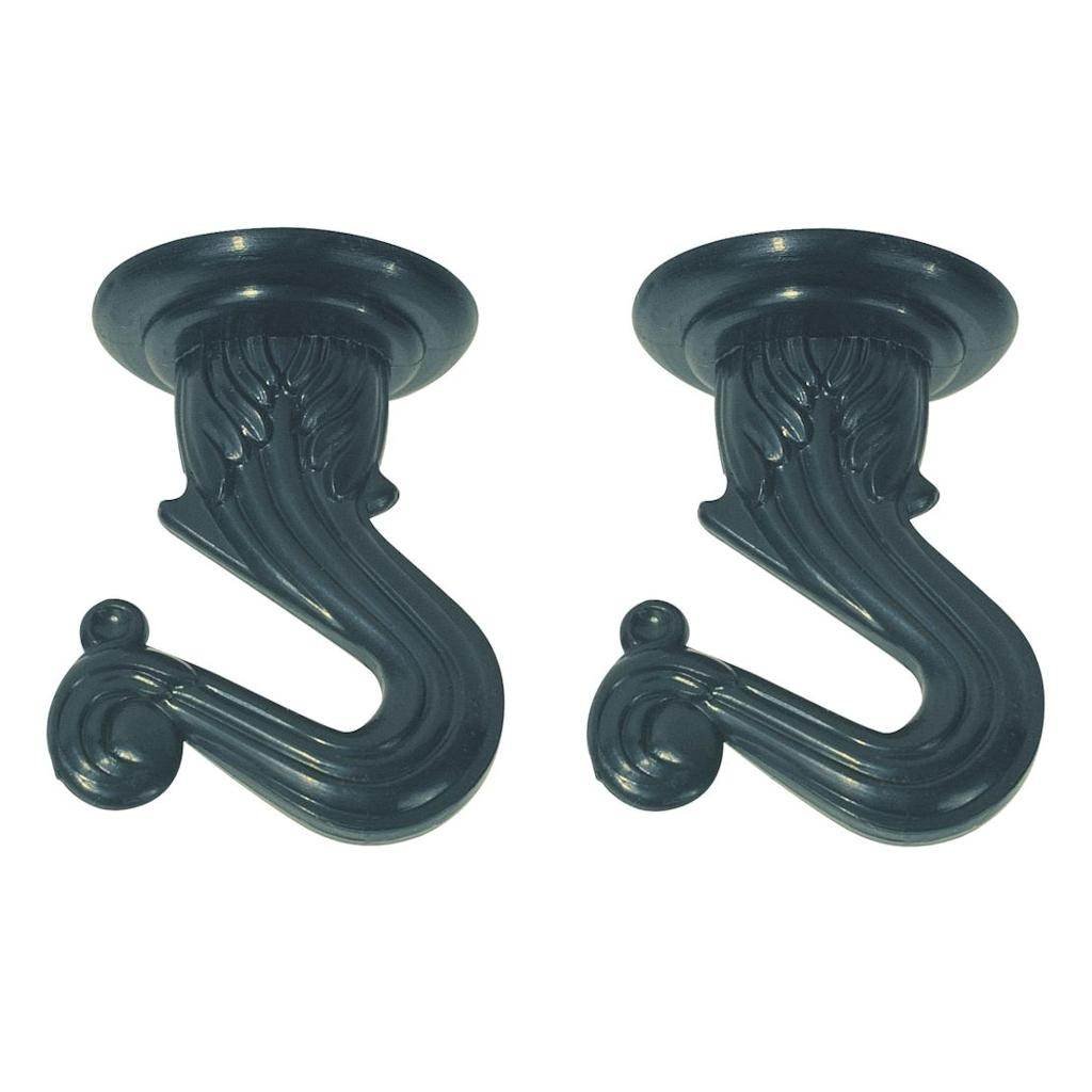 Westinghouse 7045200 Black Swag Hook Kit - Heavy Duty Ceiling Light Hanging Hooks for Chandeliers, Pendant Lights & Home Decor (Set of 6) - Perfect for Living Room, Bedroom & Dining Room Lighting Installation