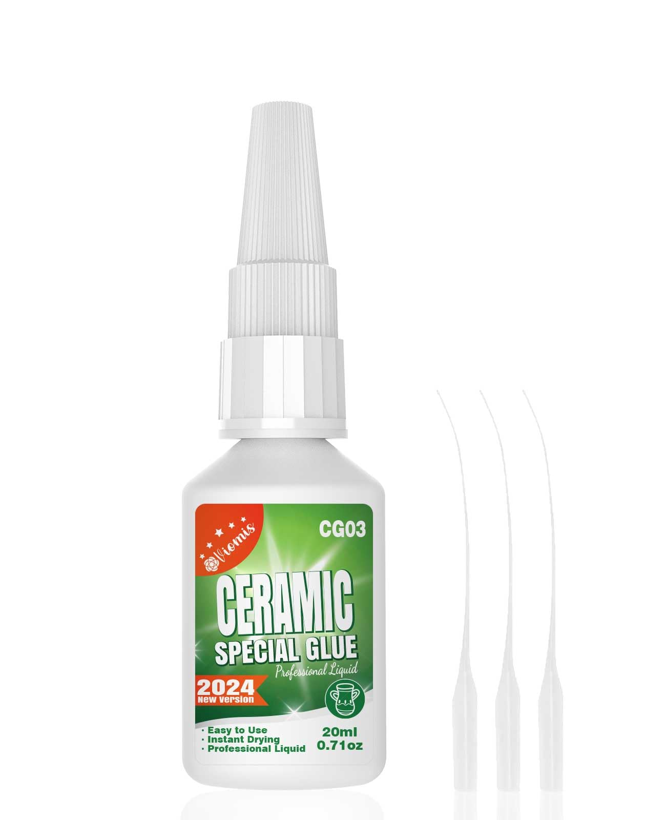 20g Ceramic Super Glue for Porcelain and Pottery Repair - Quick-Drying, Heat-Resistant & Waterproof Adhesive for DIY Crafts, Ceramic, Glass & China - Perfect for Home Fixes, Art Projects & Tableware Repairs