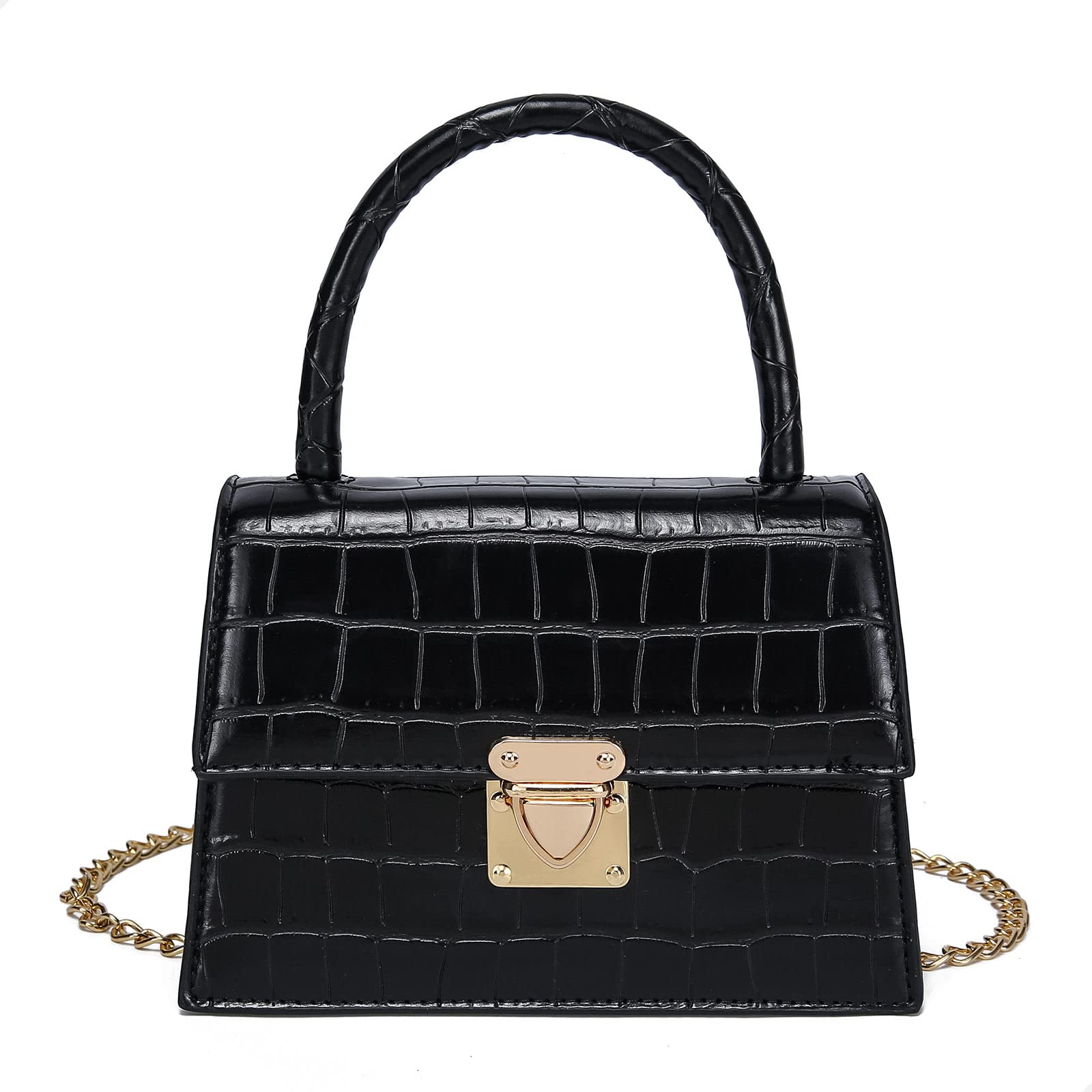 Stylish Mini Crossbody Bag for Women - Fashionable Small Handbag with Crocodile Embossed Leather - Perfect for Parties, Dating & Daily Use