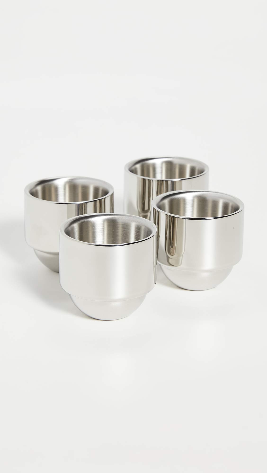 Tom Dixon Brew Espresso Cups - Premium Stainless Steel Coffee Mugs in Sleek Grey (Set of 2) - Perfect for Home Baristas, Coffee Shops & Modern Kitchens