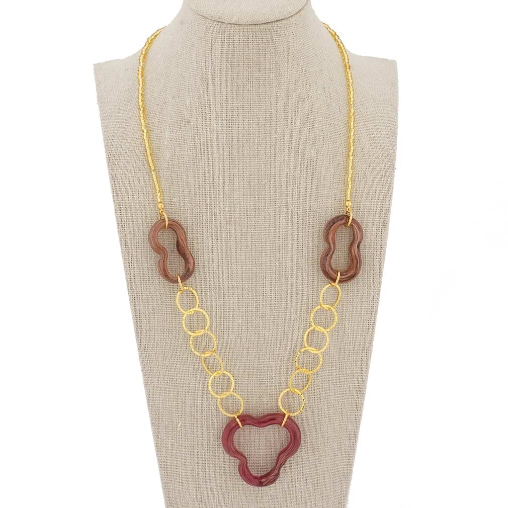 Authentic Murano Glass Nicoletta Necklace from Venice - Handcrafted Italian Jewelry for Women - Perfect for Weddings, Parties & Special Occasions