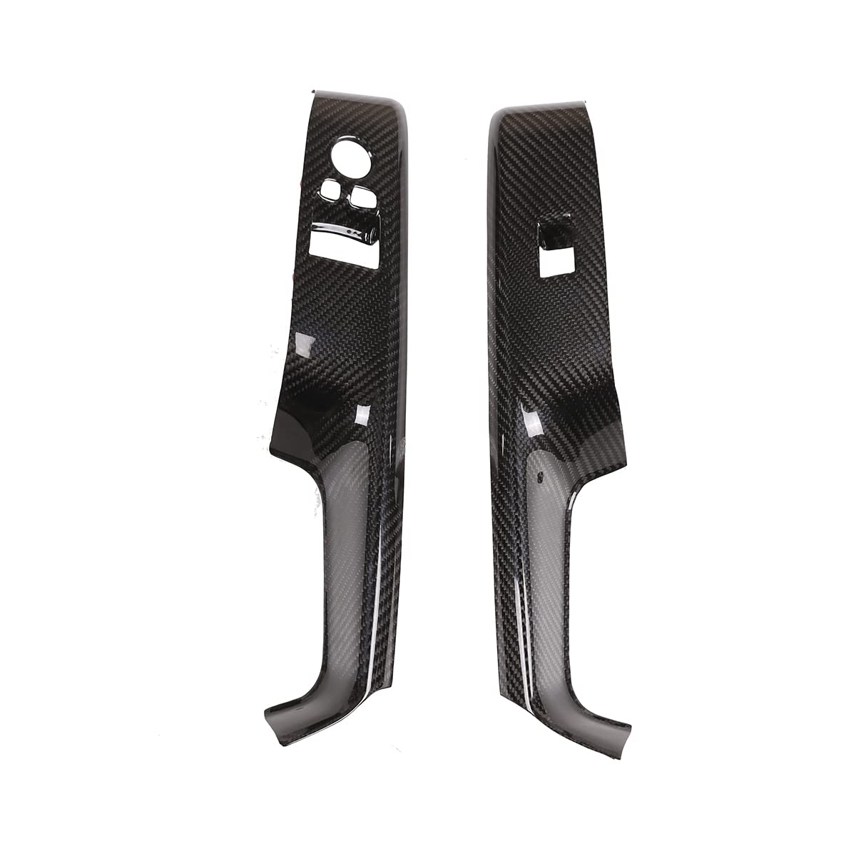 Real Carbon Fiber Car Interior Door Armrest Window Switch Panel Cover Trim for Toyota Supra GR A90 A91 MK5 2018-2024 LHD (Black) - Upgrade Your Ride with Premium Style & Protection for Daily Driving & Car Shows