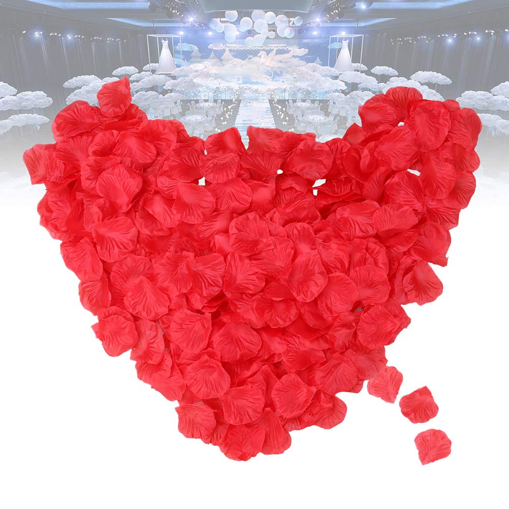 2200pcs Red Silk Rose Petals - Premium Fake Rose Petals for Wedding Decorations, Valentine's Day, Sweetest Day, Table Confetti, Dinner Party Decor, Proposal & Romantic Events - Perfect for Aisle Scattering, Centerpieces, and Photo Backdrops