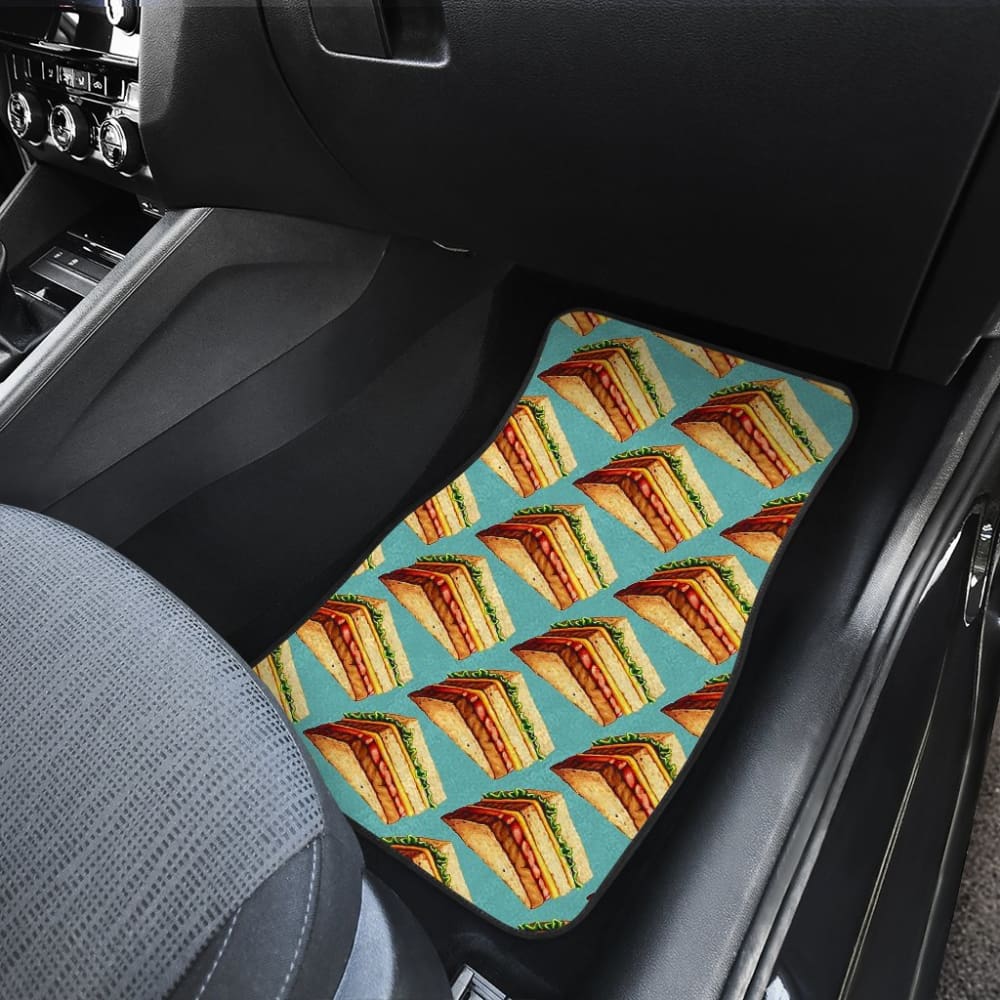 Premium All-Weather Car Floor Mats for Sandwiches & Snacks - Non-Slip, Easy to Clean - Perfect for Road Trips, Commuting & Family Outings