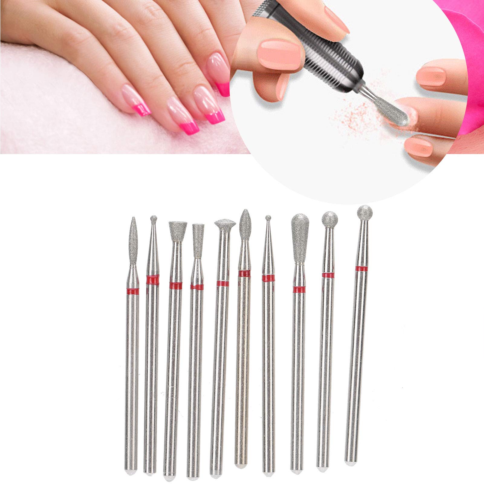 Professional Nail Drill Bits Set - Carborundum Grinder Burrs for Nail Removal & Pedicure - Durable Wear-Resistant Milling Tips - Perfect for Salon, Home Manicure & DIY Nail Care