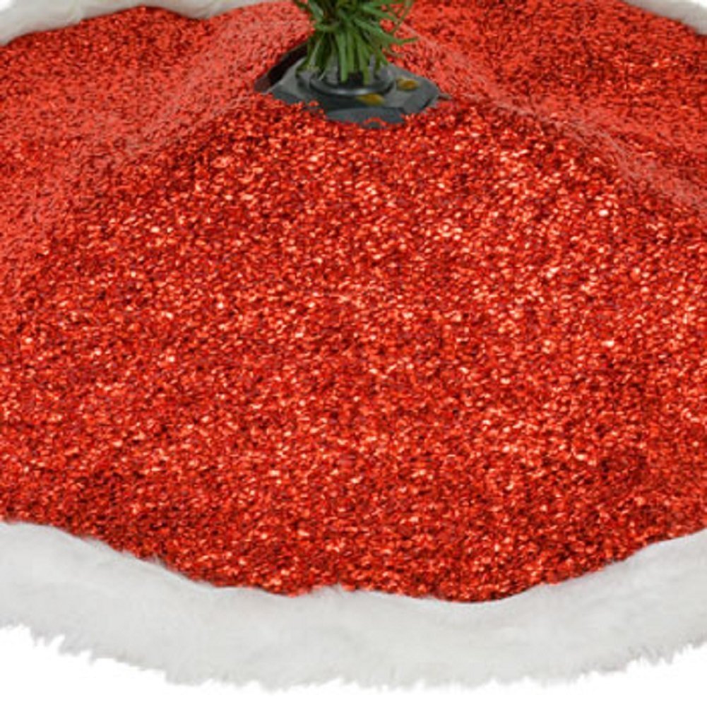 Christmas House 18 Inch Tinsel Tree Skirt - Festive Holiday Decoration for Christmas Trees - Perfect for Home, Party & Gift Giving - 1/pkg