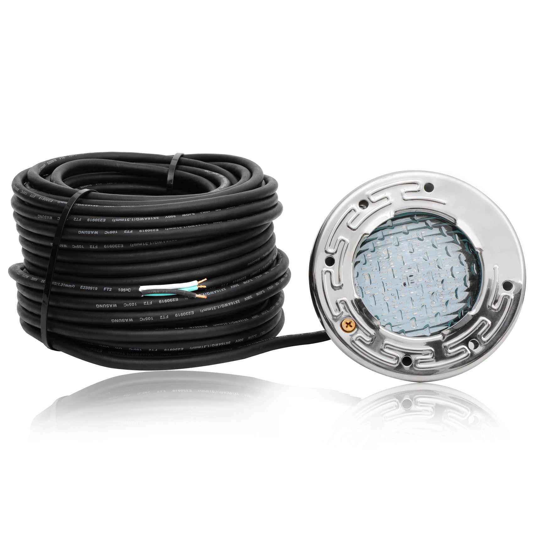 6 Inch Color Changing LED Pool Lights - 50FT AC120V Underwater Spa Lights for Inground Pools | Energy Efficient Waterproof Lighting for Swimming Pools, Hot Tubs & Backyard Decoration