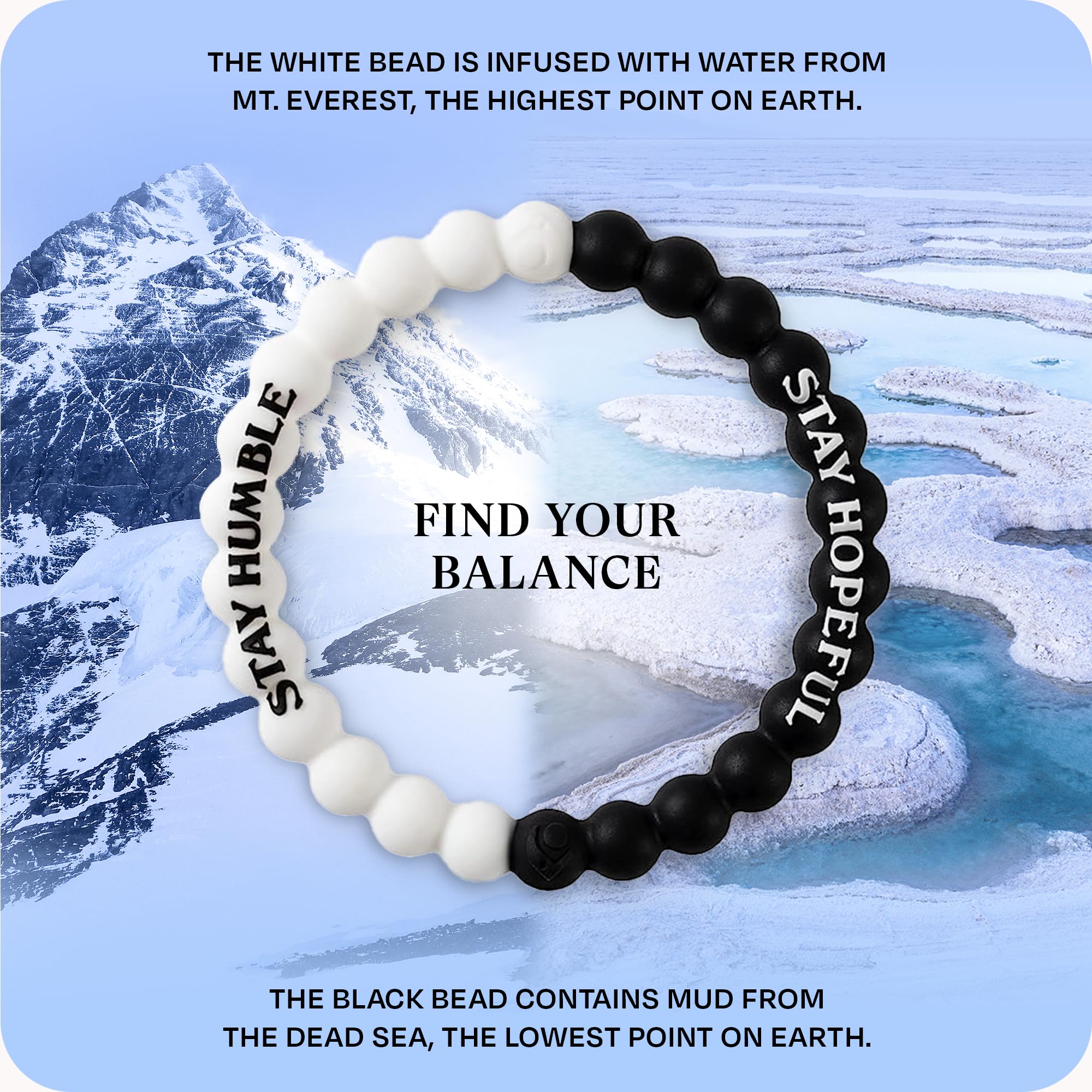 Lokai Silicone Beaded Bracelet for Women & Men - Adjustable Fashion Jewelry for Balance & Hope | Perfect for Everyday Wear, Yoga, Meditation & Gifts