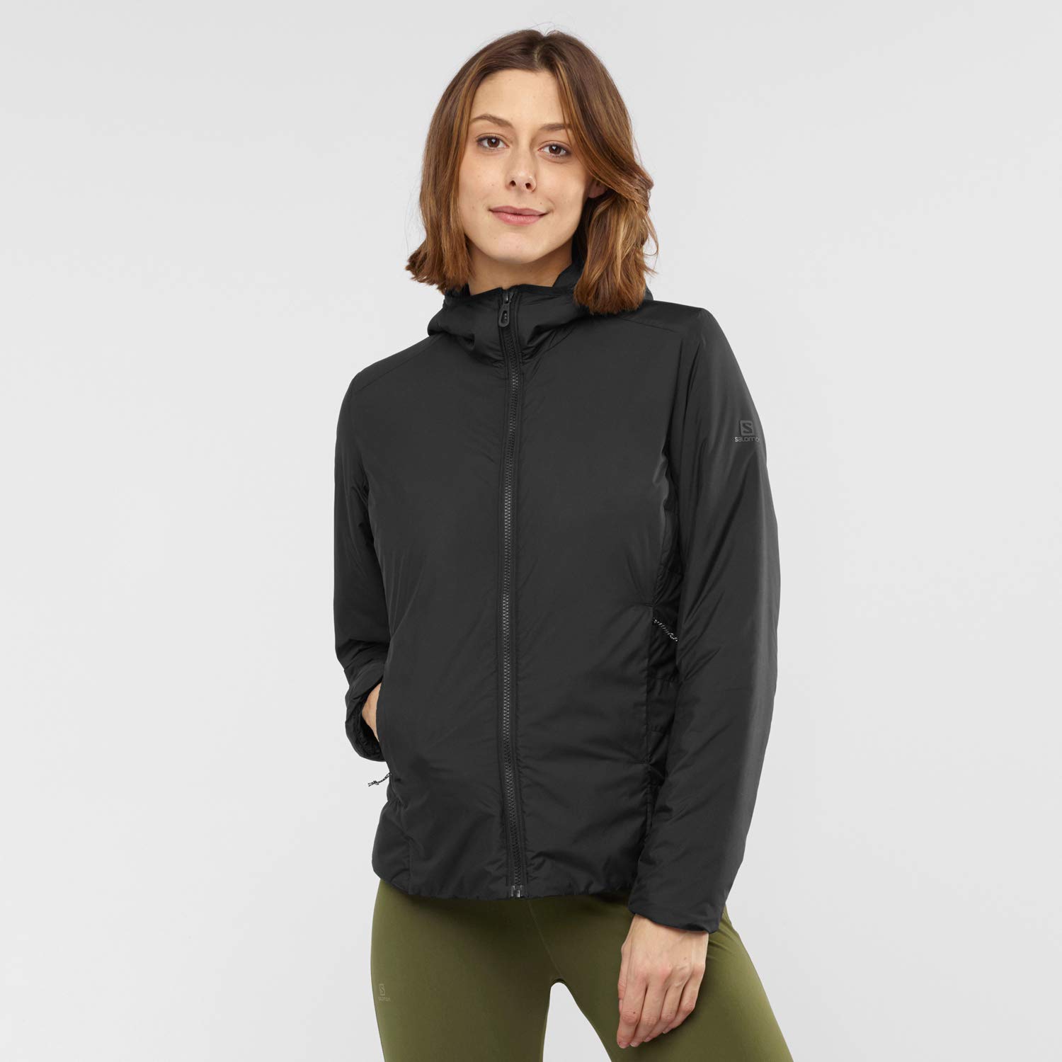 Salomon Women's Outrack Insulated Hoodie - Waterproof Winter Jacket with Fleece Lining for Hiking, Skiing & Outdoor Activities